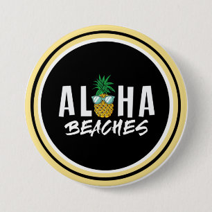 Aloha Beaches pineapple 7.5 Cm Round Badge