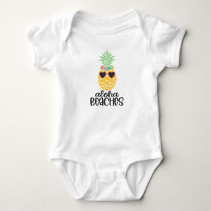 Aloha Beaches Pineapple Baby Bodysuit