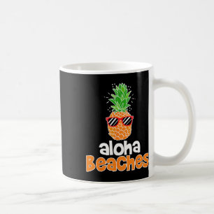 Aloha Beaches Pineapple Sungles Hawaiian Y'all Vac Coffee Mug