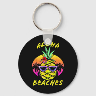 Aloha Beaches Shirt Women Men Toddlers Pineapple H Key Ring
