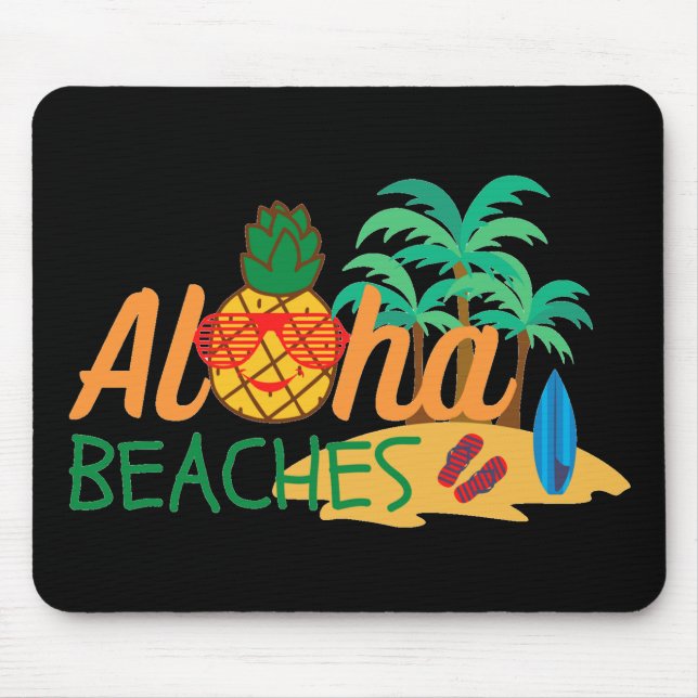 Aloha Beaches Summer Mouse Mat (Front)