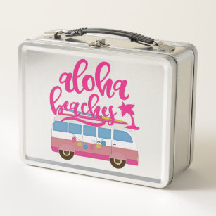 Aloha Beaches - Surf Van Metal Lunch Box
