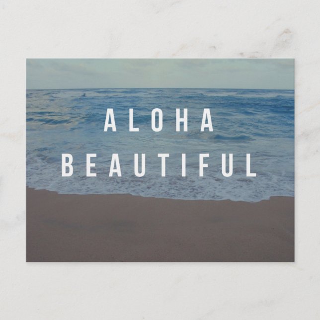 Aloha Beachtiful Beach Day Postcard (Front)