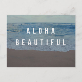 Aloha Beautiful Beach Day Postcard