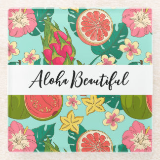 "Aloha Beautiful" Glass Coaster