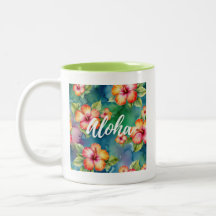 Aloha beautiful hibiscus flower pattern Hawaii