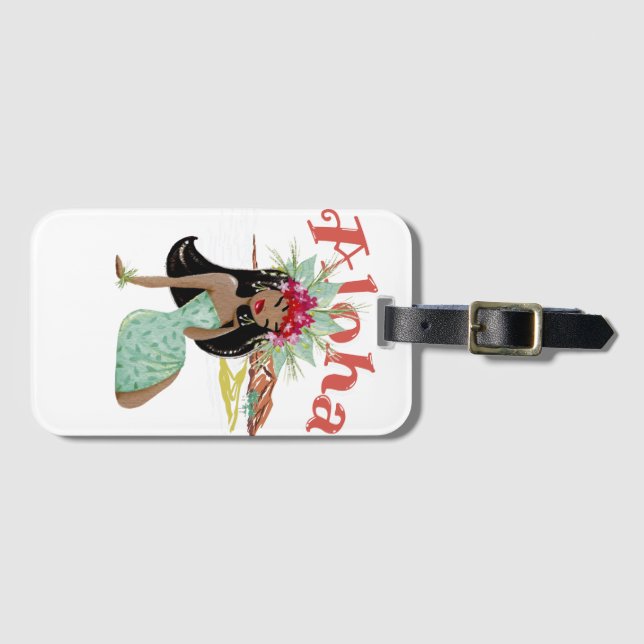 Aloha Beautiful Luggage Tag (Front Horizontal)