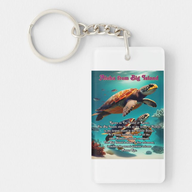 Aloha Big Island Hawaii Key Ring (Front)