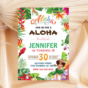 Aloha Birthday Girl Invitation