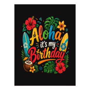 Aloha Birthday Hibiscus Hawaii Photo Print