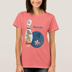 Aloha Bowling Design T-Shirt