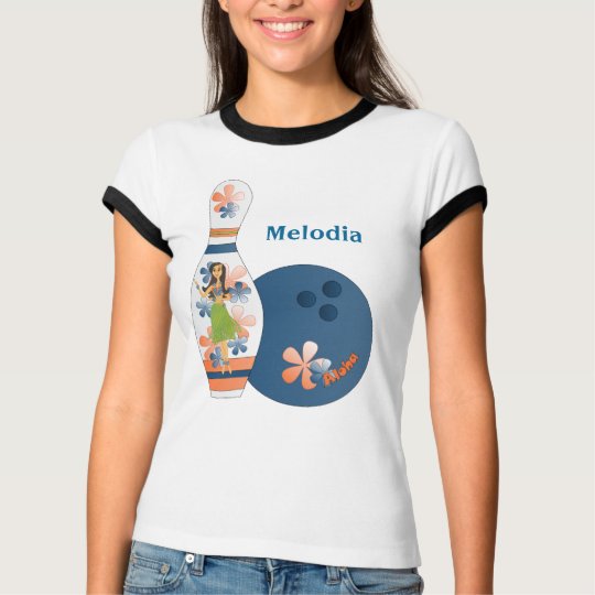 Aloha Bowling Design T-Shirt