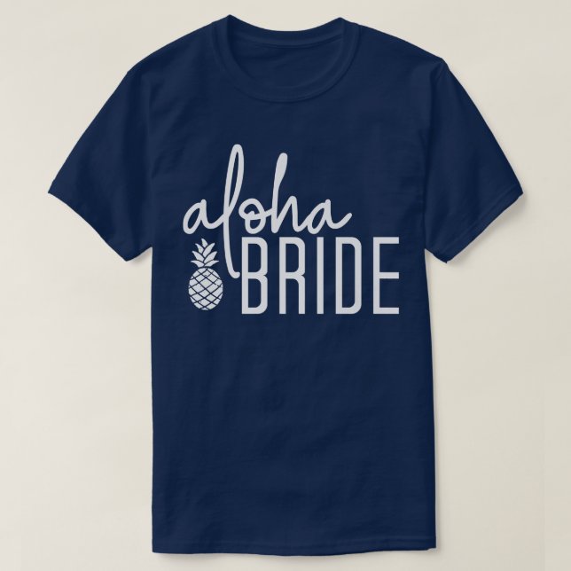 Aloha Bride Cute Beach Bridal Bachelorette Party M T-Shirt (Design Front)