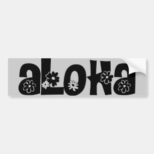 aloha bumper sticker (black)