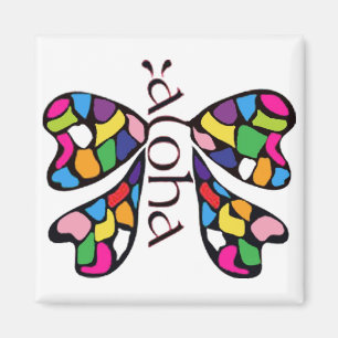 Aloha butterfly magnet