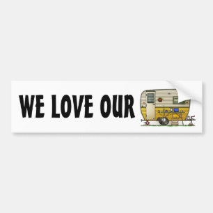 Aloha Camper Trailer Bumper Sticker