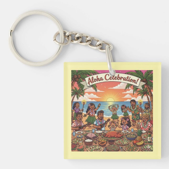 Aloha Celebration Key Ring (Front)