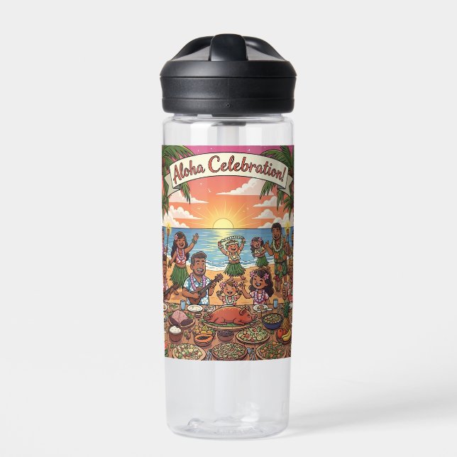 Aloha Celebration Water Bottle (Front)