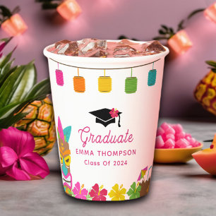 Aloha Class Of 2024 Graduation Luau Paper Cups