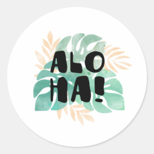 Aloha Classic Round Sticker