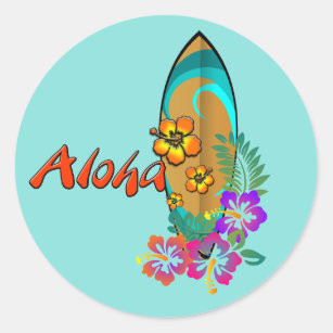 Aloha Classic Round Sticker