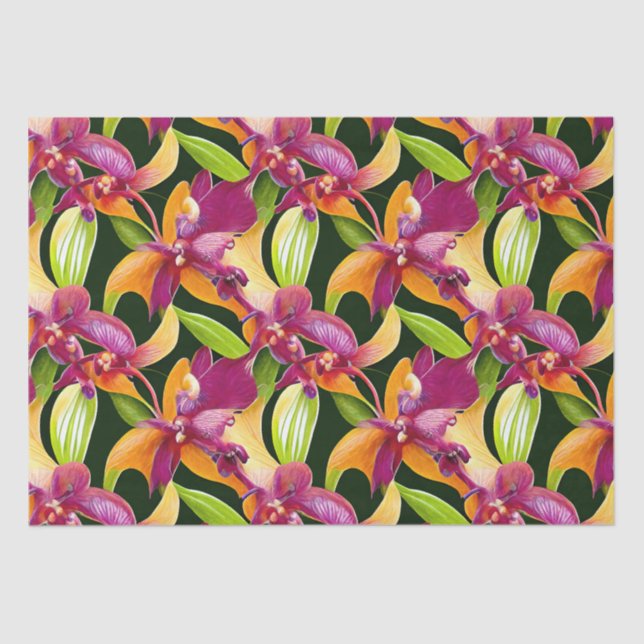 Aloha Collection Lush Vibrant Floral Botanicals  Tissue Paper (Front)