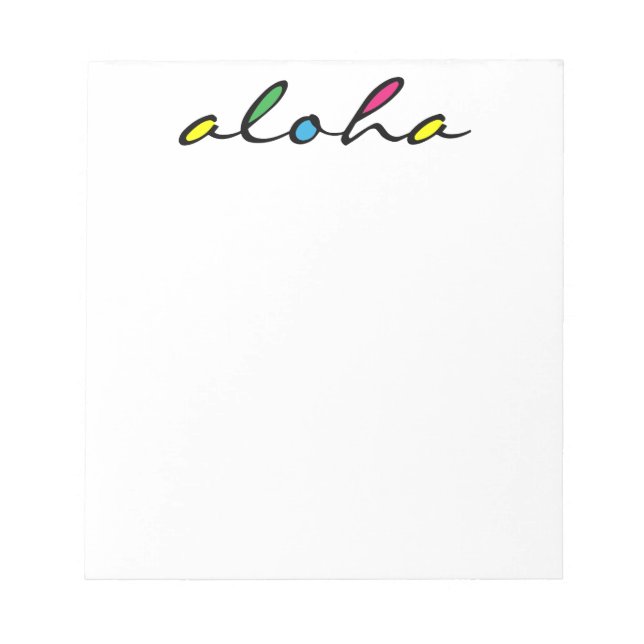 ALOHA colourful Notepad (Front)