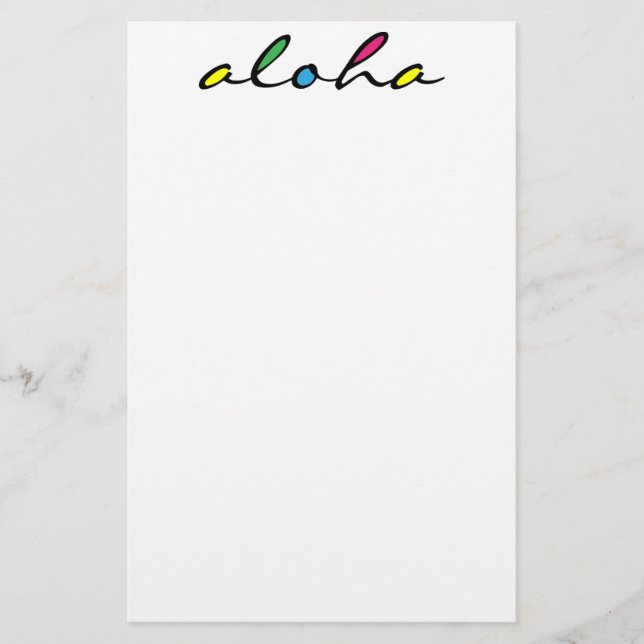 ALOHA colourful Stationery (Front)