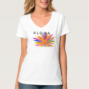 Aloha Colourful Tropical Flower T-Shirt