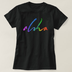 Aloha Colourful Tropical Lettering - Hawaii Hawai' T-Shirt