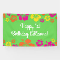 Aloha Cute Hawaiian 1st Birthday Party Theme