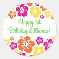 Aloha Cute Hawaiian 1st Birthday Party Theme
