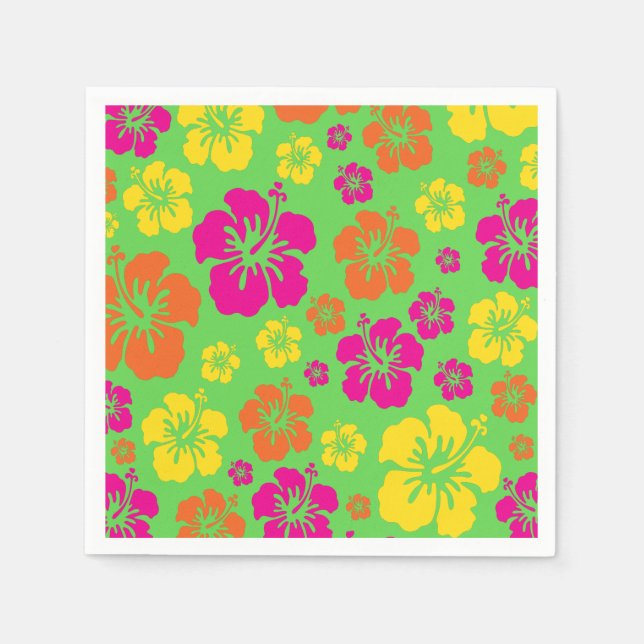 Aloha Cute Hawaiian 1st Birthday Party Theme Napkin (Front)