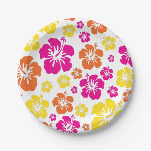 Aloha Cute Hawaiian 1st Birthday Party Theme Paper Plate