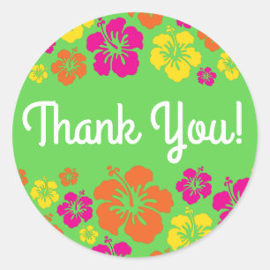 Aloha Cute Hawaiian Kid's Birthday Party Classic Round Sticker