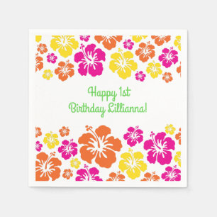 Aloha Cute Hawaiian Kid's Birthday Party Napkin