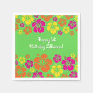 Aloha Cute Hawaiian Kid's Birthday Party Napkin