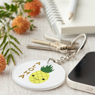 Aloha Cute Kawaii Pineapple Key Ring