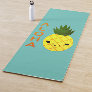 Aloha Cute Kawaii Pineapple Yoga Mat