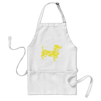 Aloha Dachshund Yellow Standard Apron