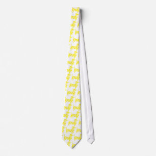 Aloha Dachshund Yellow Tie