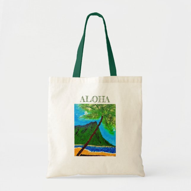 ALOHA Diamond Head Tote Bag (Front)