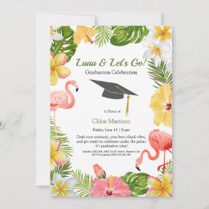 Aloha Diploma! Tropical Graduation Pool Party Invitation