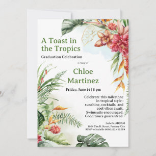 Aloha Diploma! Tropical Graduation Pool Party Invitation