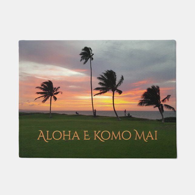Aloha E Komo Mai Doormat (Front)