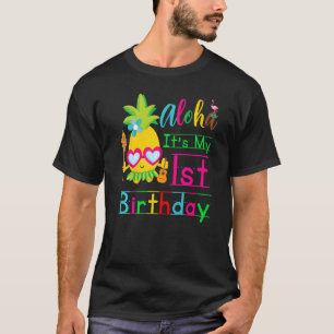 Aloha First 1st Birthday Hawaii Second Girls Luau  T-Shirt