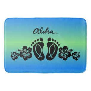 Aloha Footprints Bath Mat