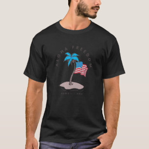 Aloha Freedom Hawaii Usa   4th Of July Party T-Shirt