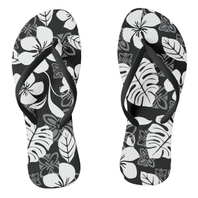 ALOHA FRIDAY (BLACK) FLIP FLOPS (Footbed)