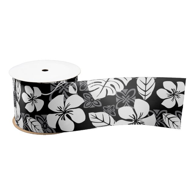 ALOHA FRIDAY (BLACK) SATIN RIBBON (Spool)